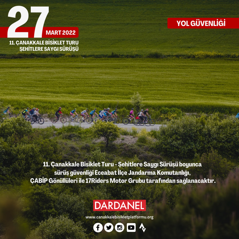 11. Çanakkale Bisiklet Turu – Şehitlere Saygı Sürüşü | Sürüş Güvenliği