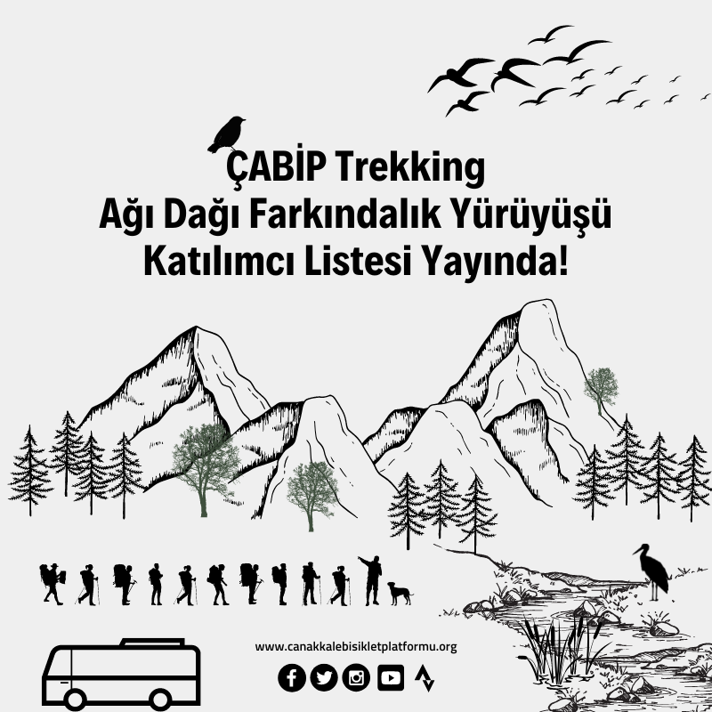 ÇABİP Trekking | Ağı Dağı Farkındalık Yürüyüşü Katılımcı Listesi