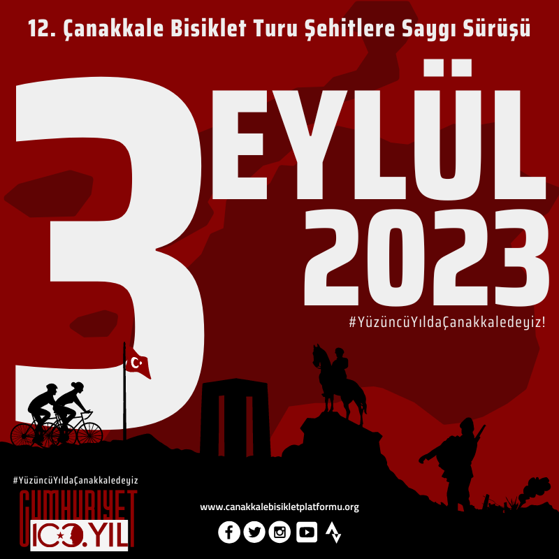 12. Çanakkale Bisiklet Turu Şehitlere Saygı Sürüşü | 3 Eylül 2023