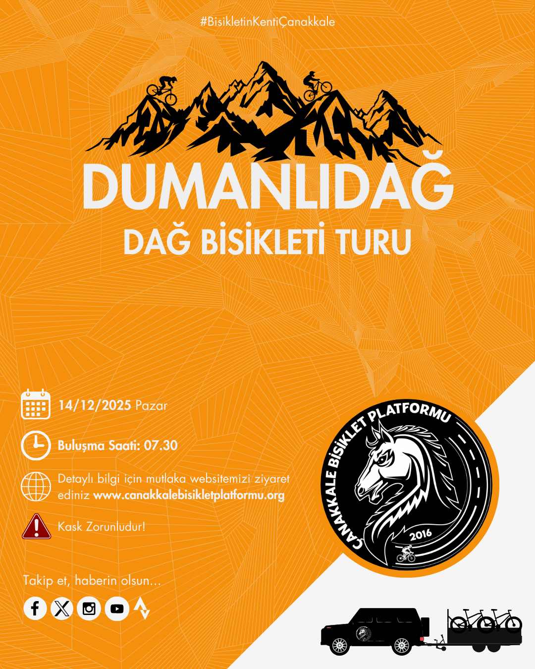 Lapseki Dumanlıdağ Dağ Bisikleti Turu (Römorklu)