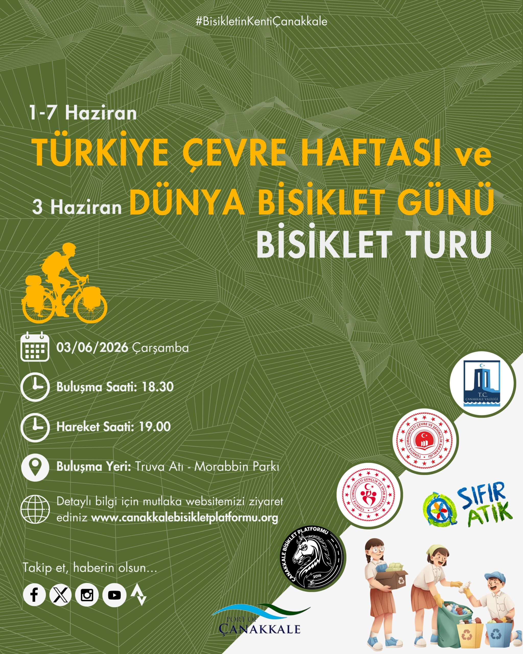 1-7 Haziran Türkiye Çevre Haftası ve 3 Haziran Dünya Bisiklet Günü Bisiklet Turu